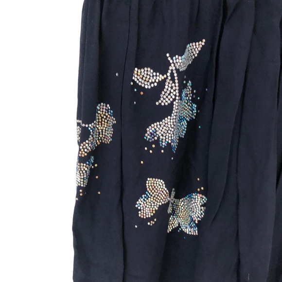 Zadig & Voltaire Remember Floral Stud Wrap Mini Dress Floral Rhinestones Medium - Picture 4 of 7